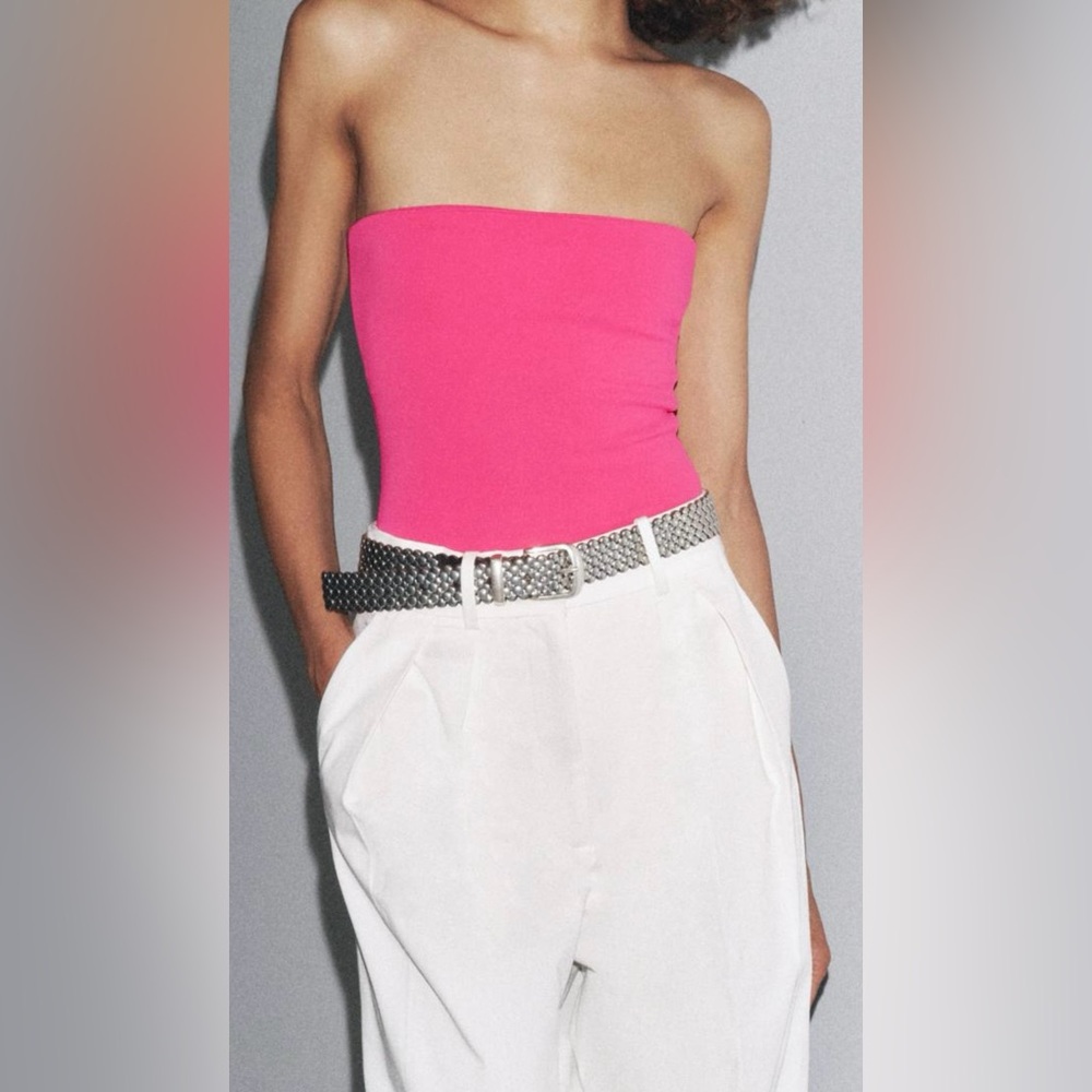 NWT-STRETCH BANDEAU BODYSUIT - Small